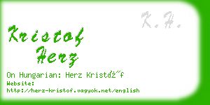 kristof herz business card